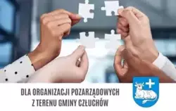 Zdjęcie przedstawia dłonie składające puzzle oraz nagłówek 'Konkurs dla organizacji pozarządowych'