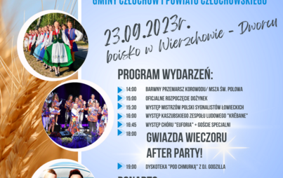 Zdjęcie do Dożynki Gminy Człuch&oacute;w i Powiatu Człuchowskiego w Wierzchowie Dworcu