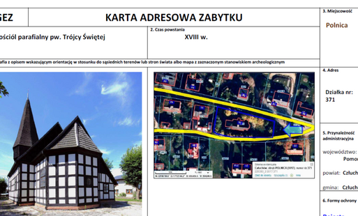 Informacja o zakończeniu prac nad aktualizacją Gminnej Ewidencji Zabytków